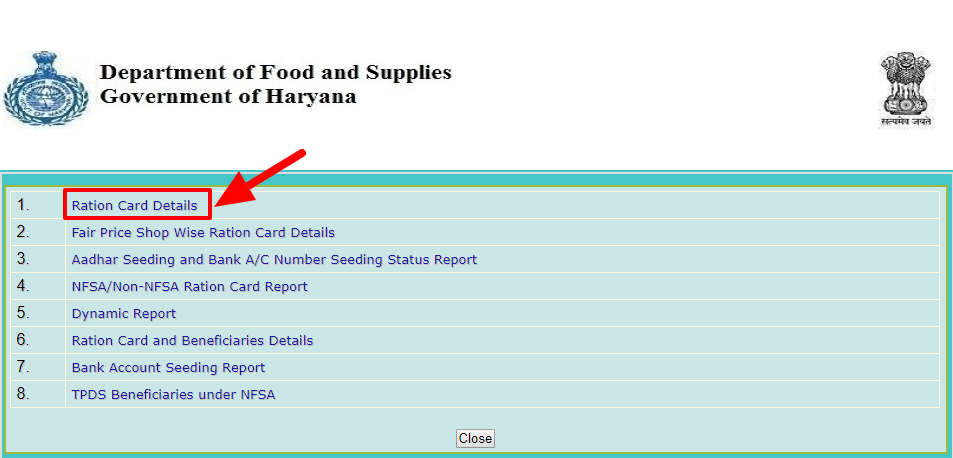 Haryana Ration Card List